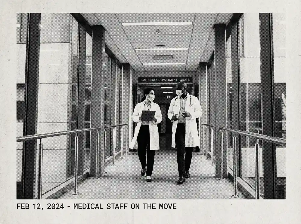 医疗工作者在医院走廊 - 91吃瓜